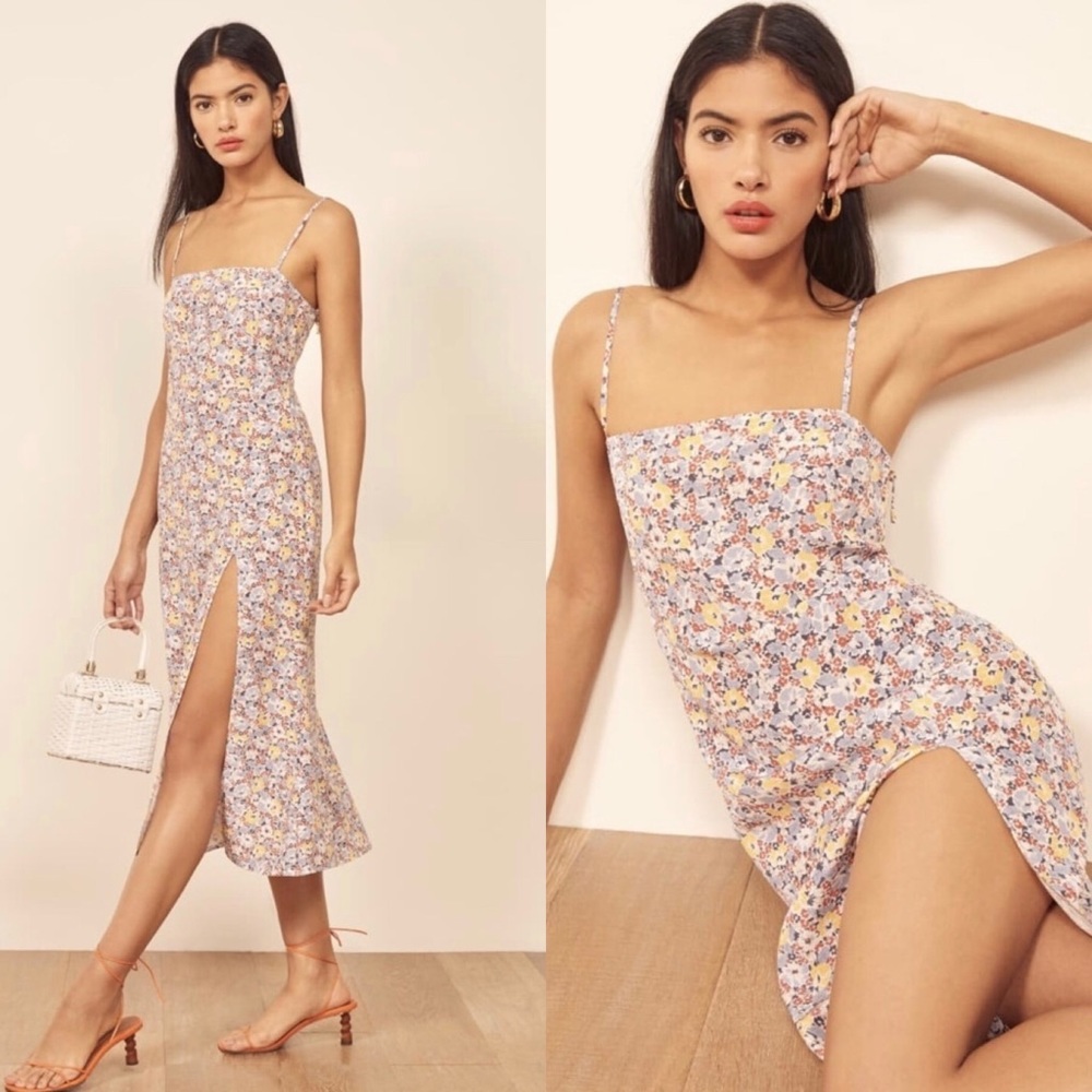 [Reformation] Averi Silk Slip Dress